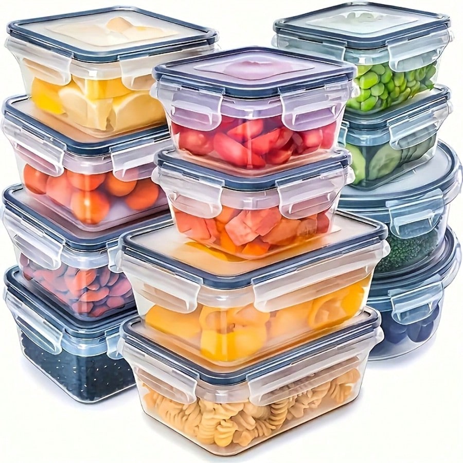 Meal Prep Lunch Boxes - مجموعة من 24 قطعة من حاويات