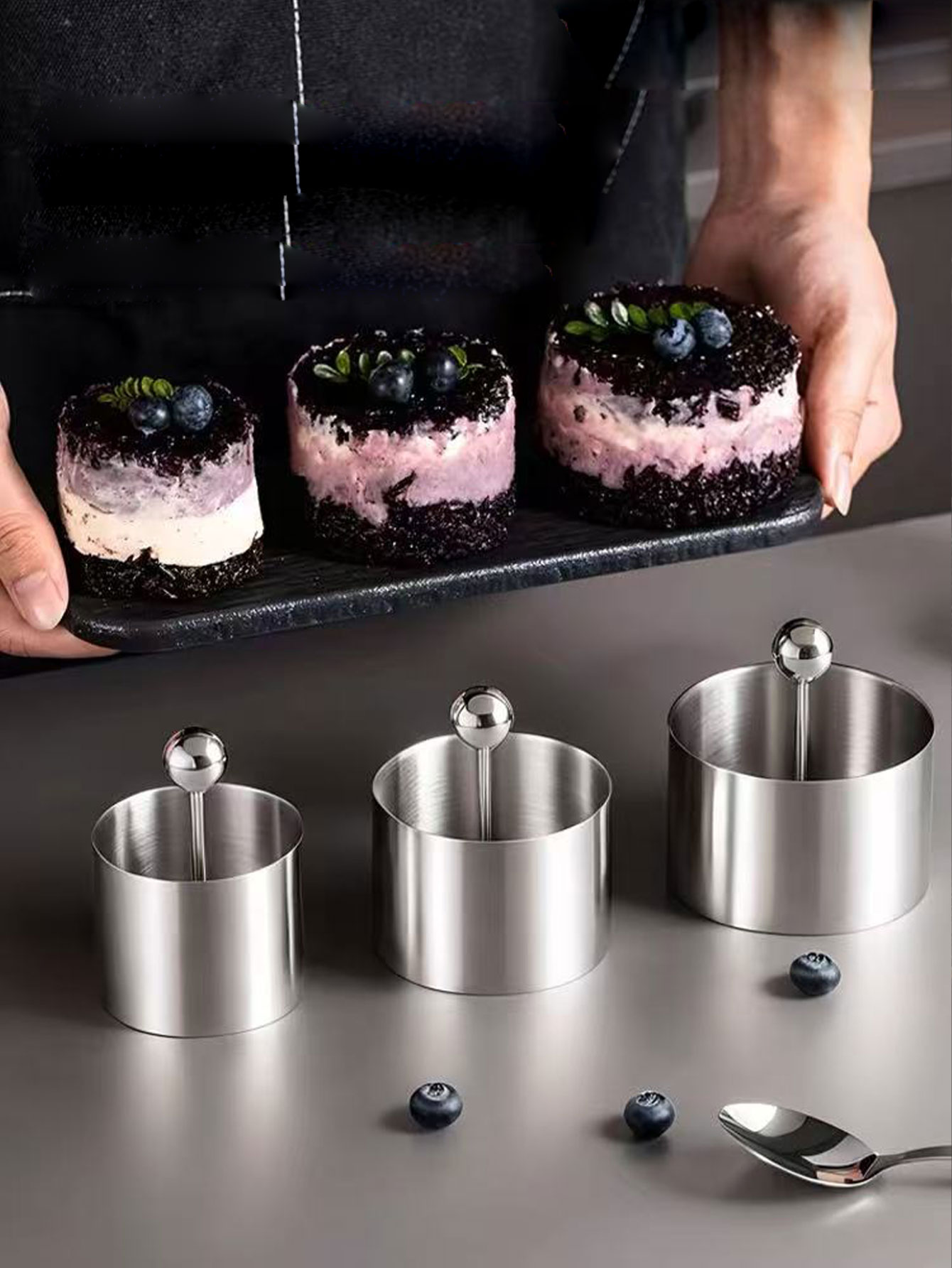 Rice Ball Mold - 304 الفولاذ المقاوم للصدأ الأرجواني الأرز