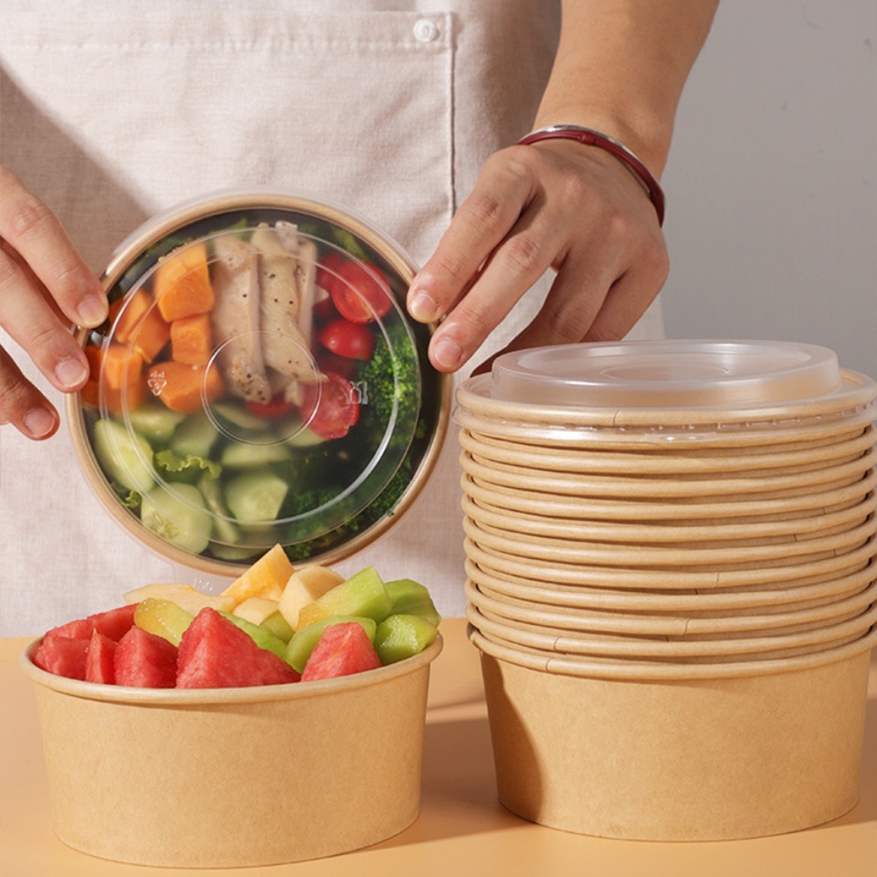 10/20 قطعة أوعية ورقية مستديرة - مراجعة Meal Prep For A Day وسعره