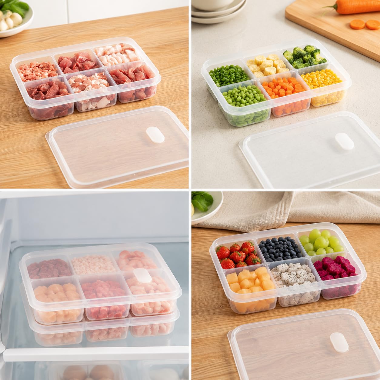 صندوق تخزين طعام بـ 6 أقسام من - مراجعة Meal Prep Frozen Food وسعره